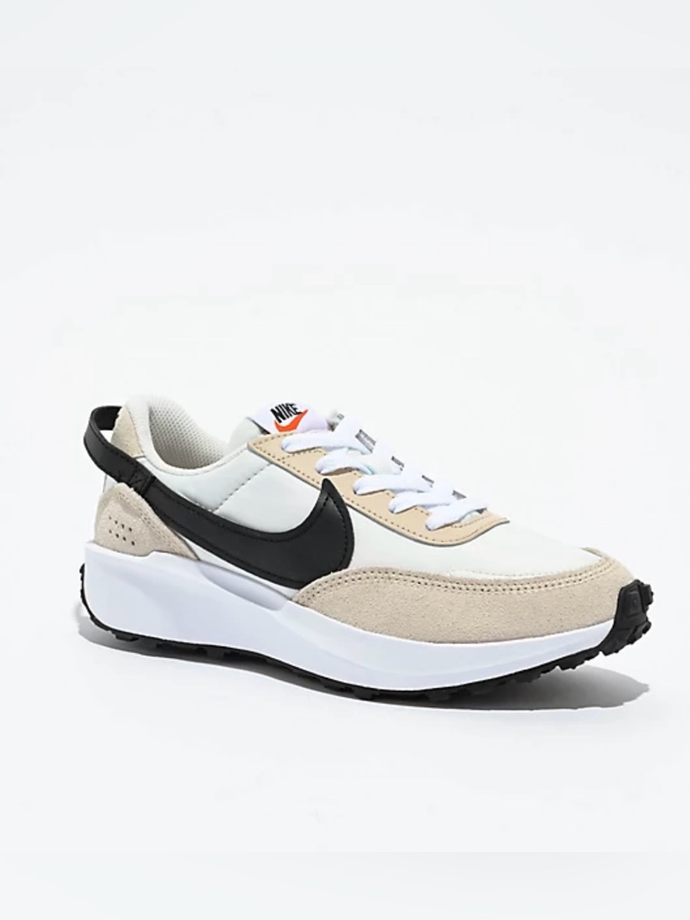 Nike Waffle Debut Sneakers - White Black Cream - Size 10